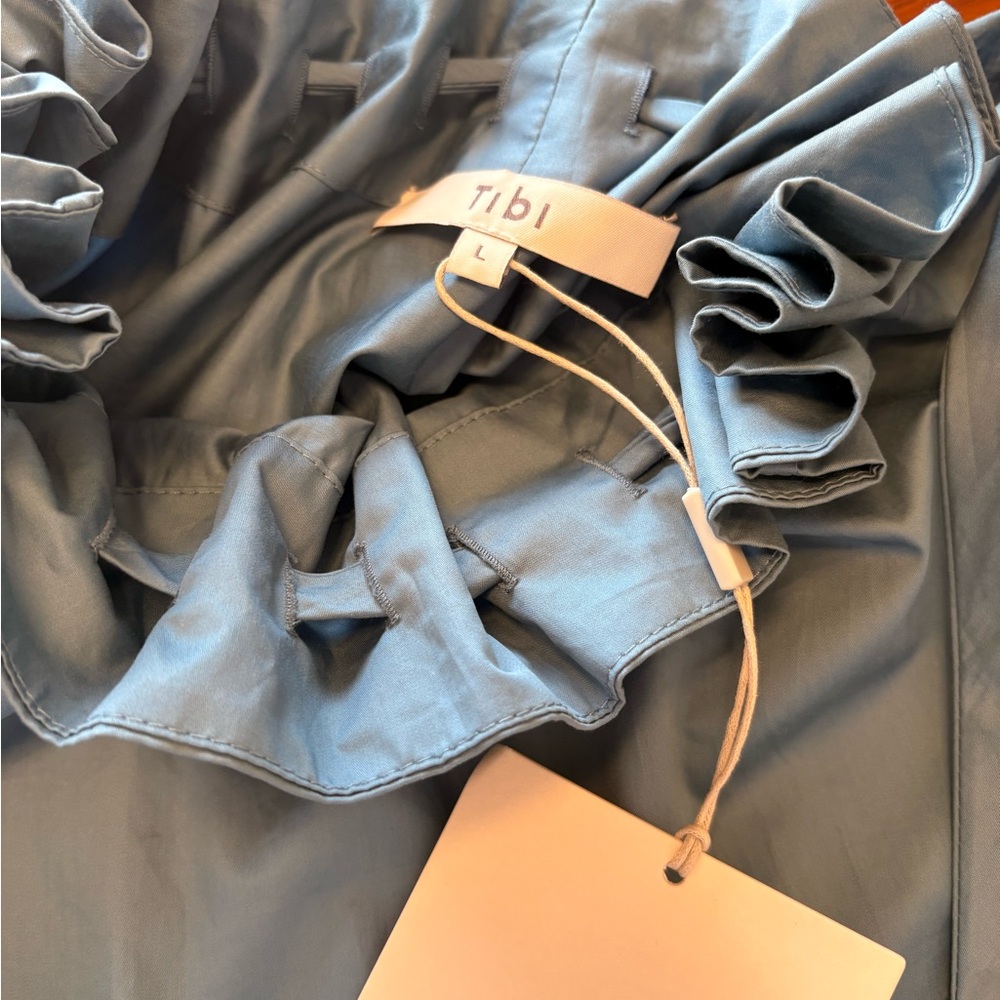 NWT Tibi Cornflower Blue Maxi Blouse - Picture 3 of 6